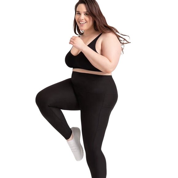 Shapermint Empetua High Waist Active Control Leggings Black Sz LG  41402 - Picture 1 of 8